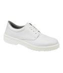 Catering and Kitchen White Lace Up Machine Washable Unisex Safety Shoes