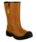 Amblers Safety Tan Action Leather FS142 Bump Cap Unisex Rigger Boots