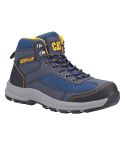 CAT Black Grey Textile and Leather S1P SRC Mens Elmore Safety Boots