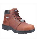 Skechers Work SK77009EC Relaxed Fit Brown Leather Workshire Safety Boots