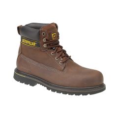 CAT Holton Classic SB Full Grain Brown Leather Mens Safety Work Boots