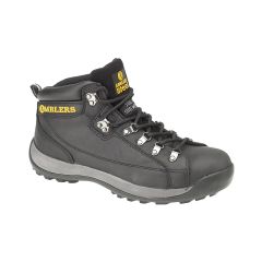 Amblers Safety Black Leather FS123 Unisex Steel Toe Hiker Work Boots