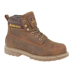 Amblers Safety FS164 Welted Crazy Horse Brown Leather Unisex Work Boots