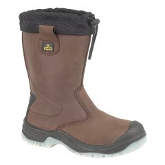 Amblers Safety Unisex FS219 Brown Buffalo Leather Work Rigger Boots