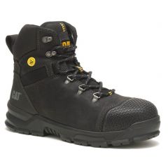 CAT Waterproof ESD Black Full Grain Leather Accomplice X Safety Boots