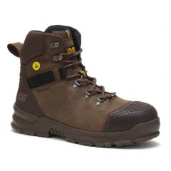 CAT Waterproof ESD Brown Full Grain Leather Accomplice X Safety Boots