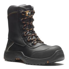 V12 Footwear Defiant IGS Black Safety Work Boots with Side Zip Access