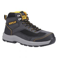 CAT Navy Grey Textile and Leather S1P SRC Mens Elmore Safety Boots