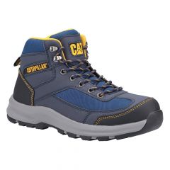 CAT Black Grey Textile and Leather S1P SRC Mens Elmore Safety Boots