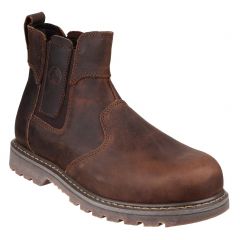 Amblers Safety FS165 Brown Crazy Horse Leather Unisex Work Dealer Boots