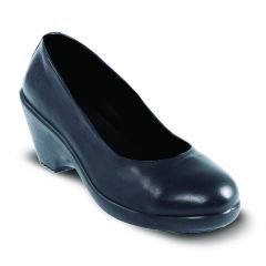 Grace Safety Court Shoes from Lavoro Smart Black Leather Executive Style