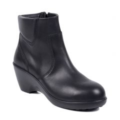 Ladies Lavoro Black Leather Side Zipped Julia Safety Dealer Work Boots