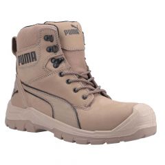 Puma Conquest Stone High Water Resistant Leather YKK Zip Safety Boots