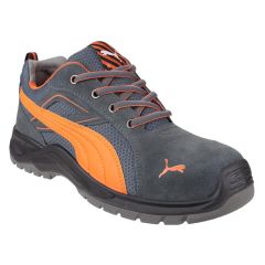 Puma Boots & Shoes Omni Flash Orange Grey Mens Sporty Low Safety Trainers