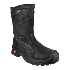 Puma Water Resistant Black Leather Metal Free Mens Rigger Boots
