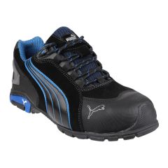 Puma Rio Low Black with Blue Contrast Lightweight Mens Safety Trainers