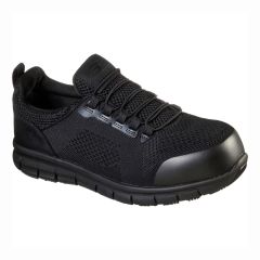 Skechers Work SK200013EC Black S1P ESD Synergy Omat Safety Trainers