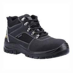 Skechers Work SK200002EC Black Leather Textile S1P ESD Mens Safety Boots