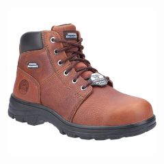 Skechers Work SK77009EC Relaxed Fit Brown Leather Workshire Safety Boots