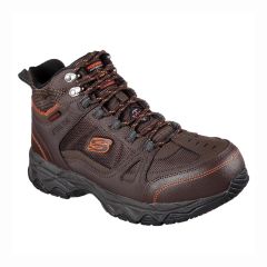 Skechers Work SK77147EC Brown Leather Mesh Waterproof Ledom Safety Boots