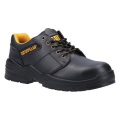 CAT Black Full Grain Leather Mens Executive Striver Safety Work Shoes