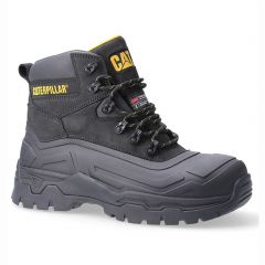 CAT Non Metallic Waterproof Black Leather Rubber Typhoon Safety Boots
